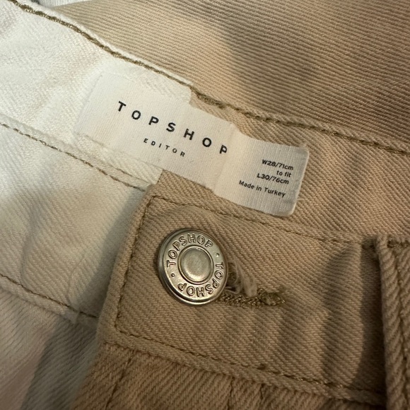 Topshop high waisted Two-Tone White and Tan Jeans - Picture 9 of 9